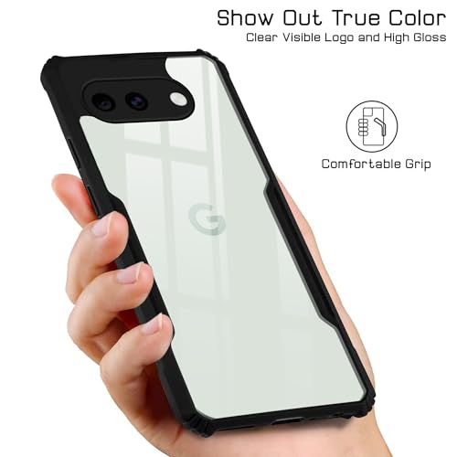 Image of Jkobi Hybrid Back Cover Case for Google Pixel 10a (Shockproof with Polycarbonate Clear Panel | Professional Black)
