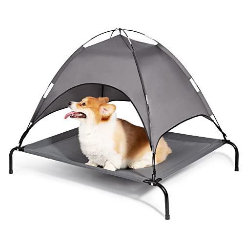 Love's cabin Elevated Outdoor Dog Bed with Canopy, 49in Raised