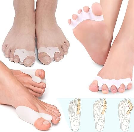 Image of Toe Separator for Feet Toe Spacers Correct Toes Yoga Silicone Hammer Toe Corrector for Women & Men Correct Toe Straighteners for Overlapping Toes (Combo)