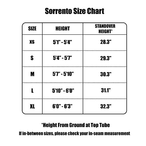 Tommaso Sorrento Shimano Tourney Hybrid Fitness Bike, Matte Black/Grey - Extra Large #TOP5