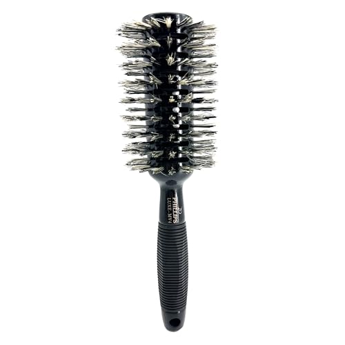 Phillips Brush Luxe Monster Vent 4 Professional Hair Brush (2.75” Diameter Barrel) – Black & Rose Gold Vented Hairbrush with Nylon Reinforced Boar Hair Bristles, Ergonomic Rubber Grip