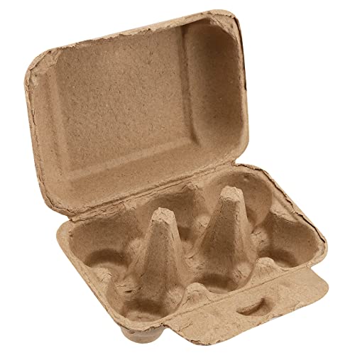 50 PCS Paper Egg Cartons, 6 Egg Cartons Pulp Egg Cartons for Kitchen, Farm, Market, Travel and Transport, Brown - Image 6