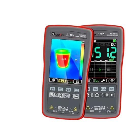TOOLTOP Cámara Termográfica Multímetro 2 en 1 Termoimagen 2.8 Pulgadas Pantalla Táctil Cámara IR Circuito Solar Automotriz Detecta (ET12S) miniatura 2