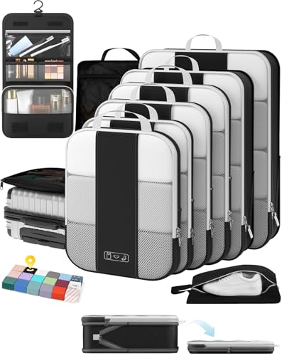 10 Set Compression Packing Cubes for Travel...