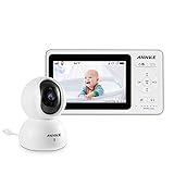 Video Baby Monitor with PTZ Camera and Audio, ANNKE 4.3' Large Color Screen Baby Camera, 1000ft Wireless Range, Night Vision, Two-Way Talk, Temperature Monitor, Lullabies
