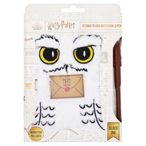 Harry Potter Carnet Notes Hedwige Fourrure Stylo Baguette BLUESKY Journal Intime