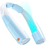 AaoLin Portable Neck Fan with 6000mAh Battery, USB-C Rechargeable, Blue Hands-Free Personal Fan 6 Speeds, 6-20Hrs Cooling for Outdoor Sports/Gym/Office, Adjustable 11oz Lightweight, Neck Cooler