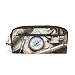 Produktbild Ahdyr Bleistiftetui Vintage Compass Old Map PU Leder Bleistiftbeutel Reißverschluss Stiftbeutelhalter Student Stationary Cosmetic Makeup Bag