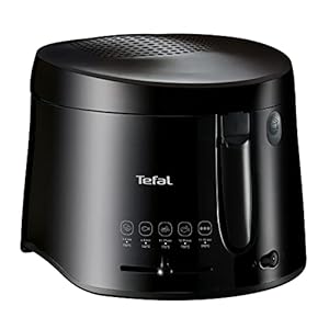 Tefal Maxi Fry Fritteuse, Cool Wall Technologie, bis zu 1,2 kg Fassungsvermögen, einklappbarer Griff, kompakte Größe, regelbares Thermostat von 150°C bis 190°C, schwarz, FF1078