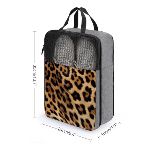 Sac à chaussures suspendu léopard gris pour protéger vos accessoires - 2