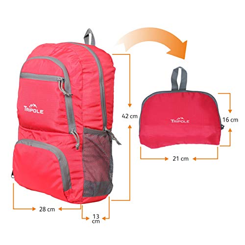 Image of TriPole Foldable Backpack (20 L, Red)