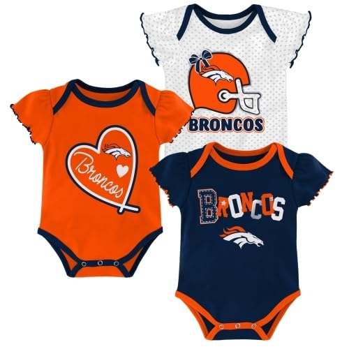 Image of Outerstuff NFL Teams Newborn Baby and Infant Short Sleeve Bodysuit 3-Pack (0-18M)