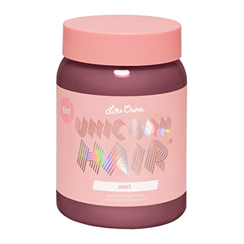 Lime Crime Unicorn Hair Tint, Sext - Dusty Rose - Ultra-Conditioning, Semi-Permanent, Damage-Free Formula - Vegan, Cruelty Free - 6.76 fl oz