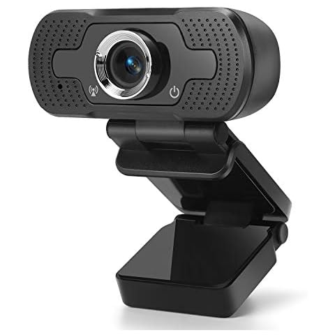 GOSCIEN Webcam, Ultra HD 1080P Webcam Computer Web Camera Video Cam with Microphone for PC Laptop Desktop, Plug and Play USB Webcam Camera for Youtube, Skype, Video Calling, Studying, Conference Cover