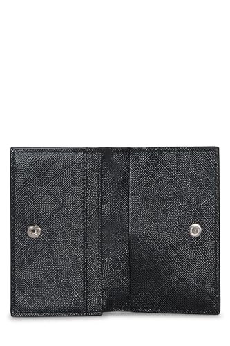 Pre-Loved Black Saffiano Card Holder, Black4