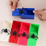 Generisch Spider -Streichbox - -Spinnen -Streiche lustiger Spiider | Feste Testrohr Prrank Wood Box | Fake Spiderr Streiche | Spideer Scare Praank für Geburtstage, Halloween, Weihnachten