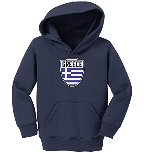 Greece - Country Soccer Crest Toddler/Youth Fleece Hoodie