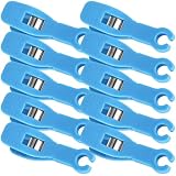 USHOBE Herramienta para perforar la nariz, pinzas antideslizantes de plástico, paquete de 10, ideales para perforación corporal en casa y salón