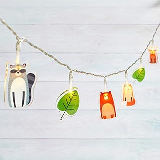 Lights4fun Woodland Children's Bedroom Nursery Fairy String Lights 14 Warm White LEDs Battery Operated with Timer Indoor Use 1.95m