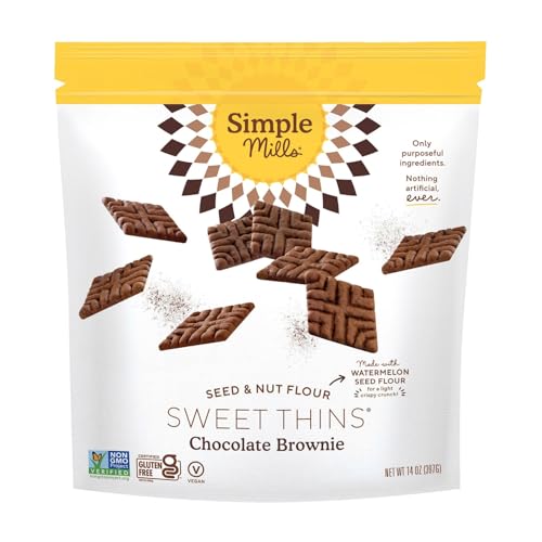 Simple Mills Chocolate Brownie Sweet Thins, 14 Ounce