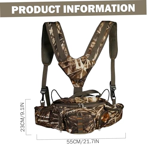 Sac banane de chasse multi-poches et léger motif camouflage