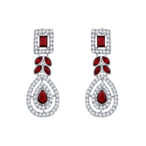 Image of Atasi International AD Diamond Kundan Style Silver Plated Crystals Necklace