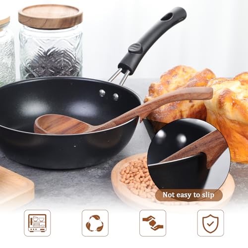 Hansgo HH2394 Wooden Ladle, Long Handle Soup Ladle Non-Stick Wooden Spoons Soup Cooking Spoons thumb #4