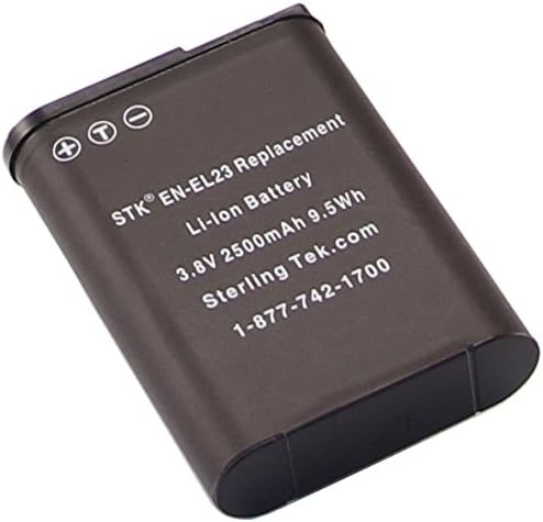 STK EN-EL23 Battery for Nikon Coolpix EN EL23 P900 B700 P600 Cameras EN EL 23 ENEL Charger and P610 P610s S810c P900s ENEL23 MH67p MH-67p MH 67p 67 p Cool Pix Cameras Accessories