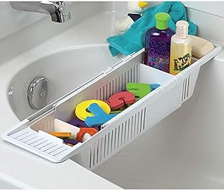 SA PRODUCTS Toy Organizers and Storage  Ultimate Bathroom Storage for Bath Toys  Perfect Toy Storage for Baby Bath  Heavy Duty Bathtub Tray  Toy Organizer for any Bathtub  Extra Grip Handles