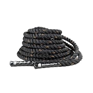 Corde de Combat Battle Rope Ondulatoire en Polyester – Idéale pour Entraînement Complet Puissance Résistance et Cardio – Prise en Main Sécurisée – Polyvalence Musculaire