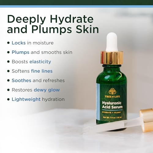 Image of Tree of Life Face Serum Skin Care Set - Vitamin C & Hyaluronic Acid Serum for Face - Hydrating Face Oil Suitable for Sensitive Skin - Dermatologist Tested - 1 Fl Oz (Pack of 2)