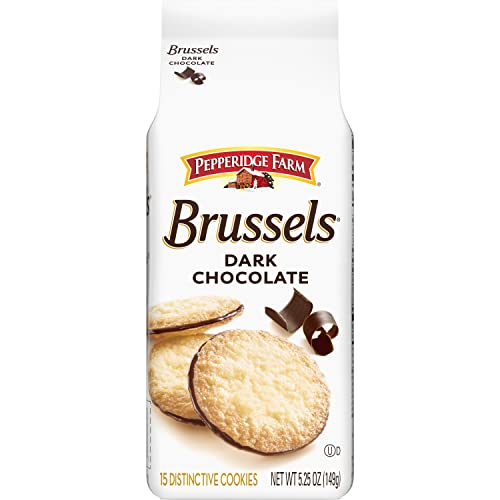 Image of Pepperidge Farm Brussels Dark Chocolate, 15 Lace Cookies, 5.25 oz. Bag
