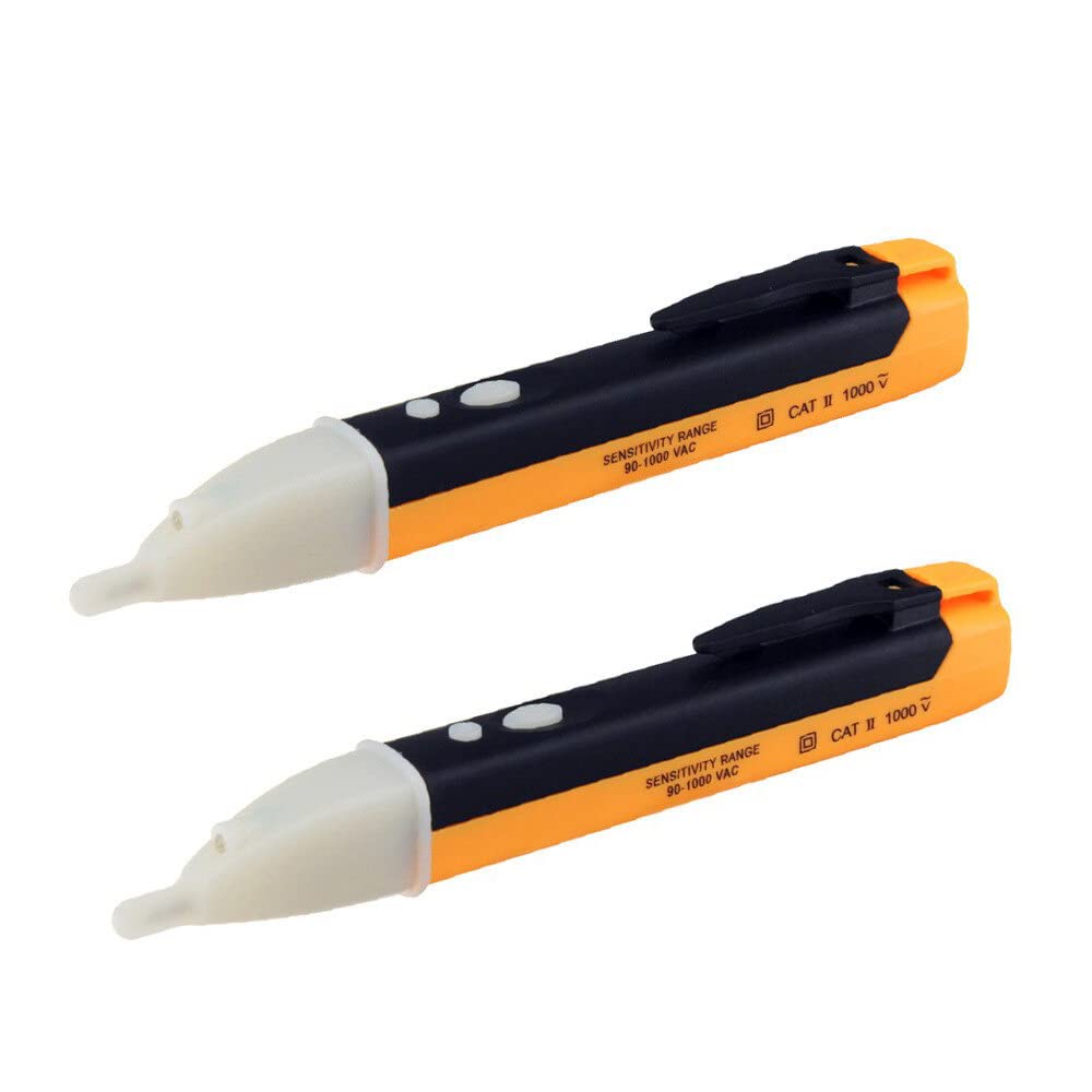 Digital Electric Indicator Pen – Non-Contact AC Voltage Detector 90-1000V for Socket, Wall Outlet & Power Testing, Pack of 2
