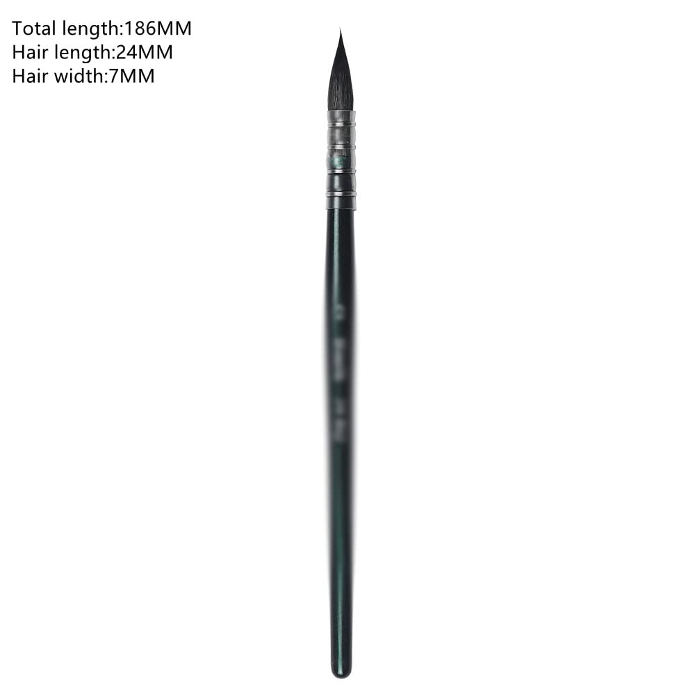 XBTGS Art Supplies - Cepillo de cerdas con mango de madera para acuarela, D-como se muestra, D como se muestra