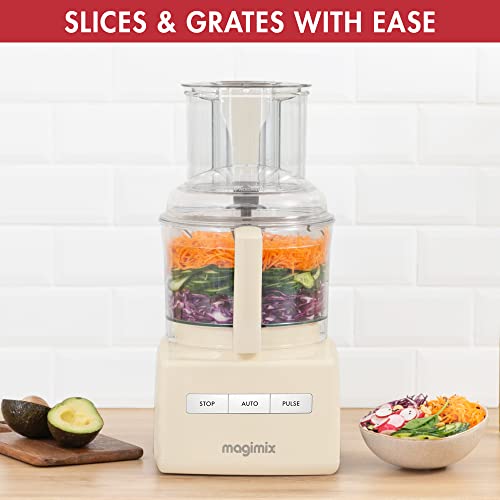 Magimix 5200XL Food Processor | 3.7L BPA-Free Bowl | Quiet & Powerful Motor | Multifunctional 7 in 1 Solution | Cream | 18583