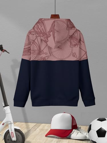 Image of HELLCAT Trendy Printed Cotton Blend Hoodie Sweatshirt for Boys