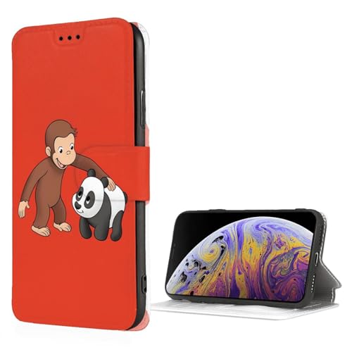 Puレザー 財布型 スマホケース おさるのジョージ Iphone Se3 Iphone Se2 Iphone8 Iphone7 ケース おしゃれ かわいい 漫画 手帳型 カバー 互換性がある カード収納 軽量 薄型 耐衝撃 人気 ギフト