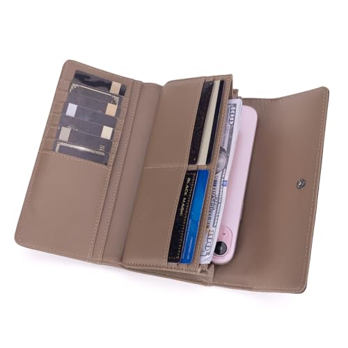 Image of Montana West X Wrangler Western Wallets for Women Trifold Wristlet Wallets Large Capacity Women Clutch Wallet with Coin Purse