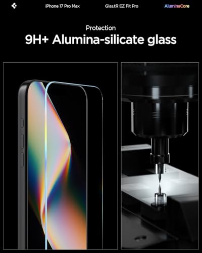 Image of Spigen EZ Fit Pro Tempered Glass Screen Protector Guard for iPhone 17 Pro Max / 16 Pro Max [2 Pack]
