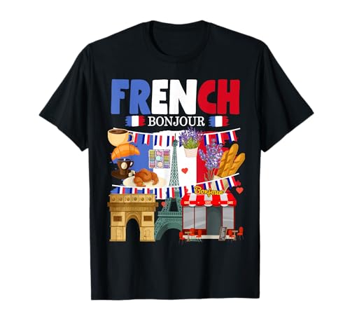 France Flag Outfit Idea For Kids French Flag & Lavender T-Shirt