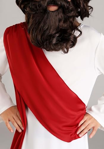 Disfraz Deluxe de Jesús para niños, túnica blanca y corona de espinas miniatura 4