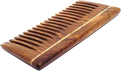 Image of Ekan 100% Natural Handmade Neem Wood Comb For Control Hair Fall And Hair Regrowth For Men And Women Pack Of 1 (Neem wood Comb Model no -7)