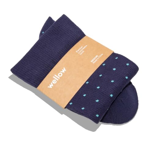 Image of Wellow Knee High Compression Socks for Men & Women - Made with Viscose from Bamboo, Swelling & Pregnancy Support