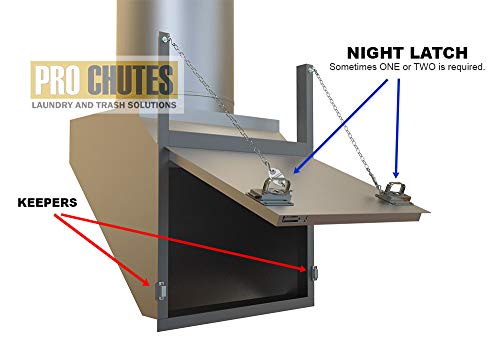 Laundry & Trash Chute Night Latch Keeper For Hopper Discharge Door. Heavy Duty Slam Kit. (Standard) #TOP3