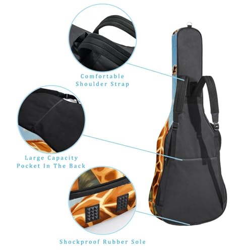 Sac pour guitare avec couche de protection et poches de rangement amples