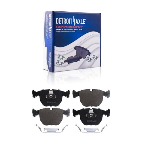 Image of Detroit Axle - Brake Kit for 2000-2006 BMW X5 Disc Brake Rotors 2001 2002 2003 2004 2005 Ceramic Brakes Pads Front Vented & Rear Solid Replacement