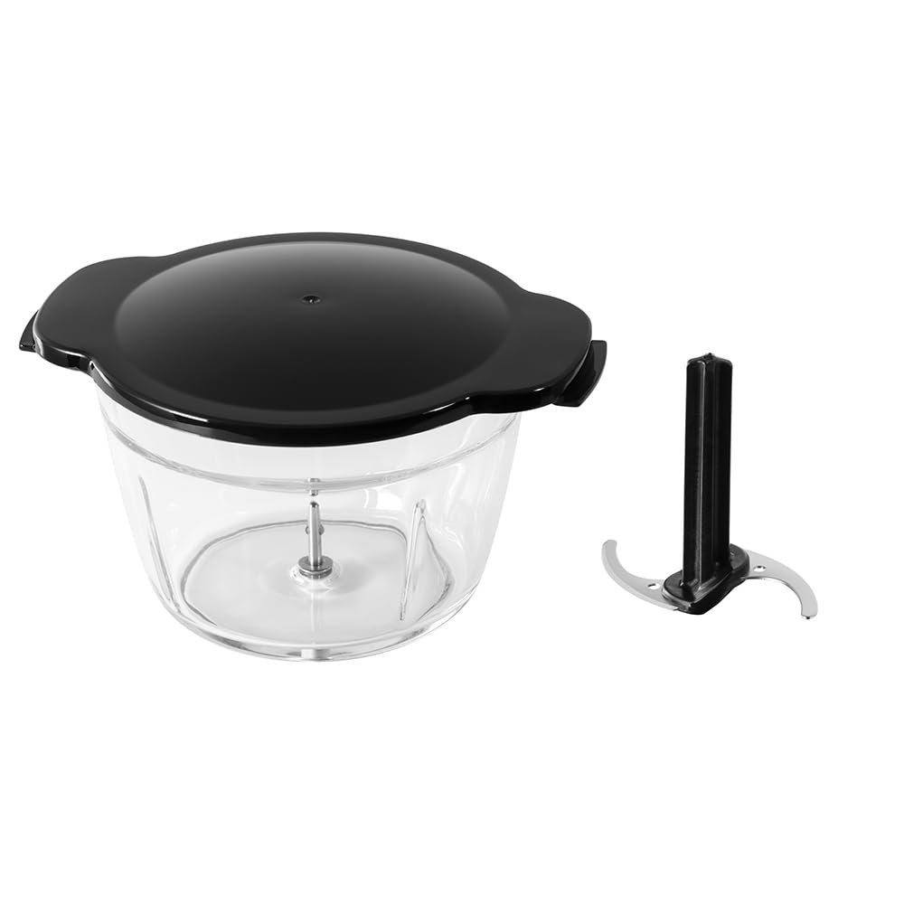 Russell Hobbs Hachoir électrique [polyvalent] blender (pour légumes, fruits, viande, oignons, récipient de 1l, lavable au lave-vaisselle, 2 vitesses, lames en acier inox, 350W) Anthracite 27131-56