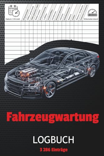 Fahrzeugwartung Logbuch: Wartungs- und Serviceprotokoll für Pkw · Kilometerstand · Datum & Uhrzeit