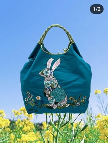 SUPER HAKKA × Ball＆Chain 花うさぎ刺繍 バッグ M - 製品詳細