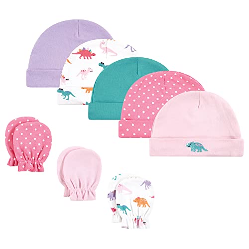 Image of Hudson Baby Unisex Baby Cotton Cap and Scratch Mitten Set